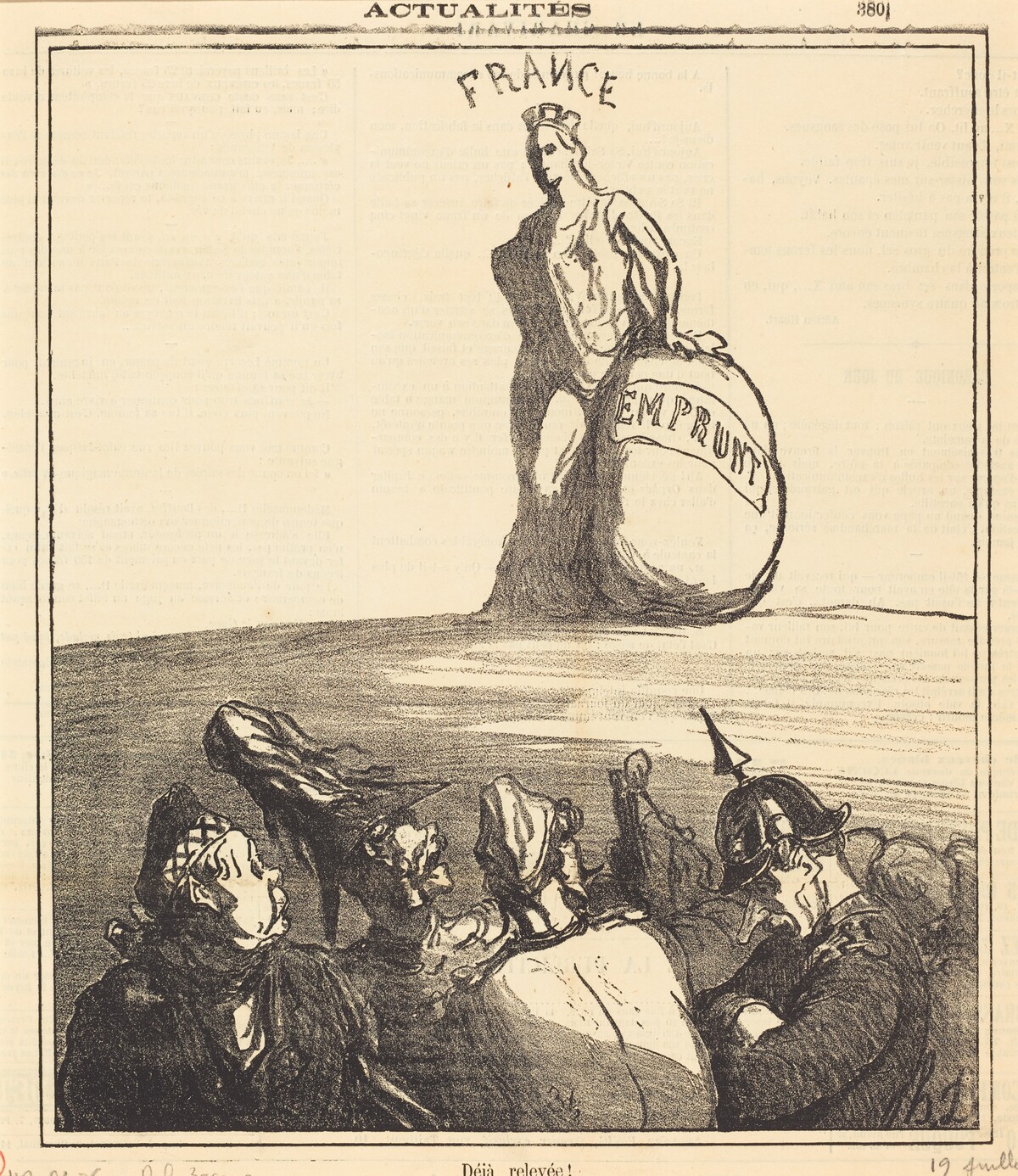 Déjà relevée! by Honoré Daumier