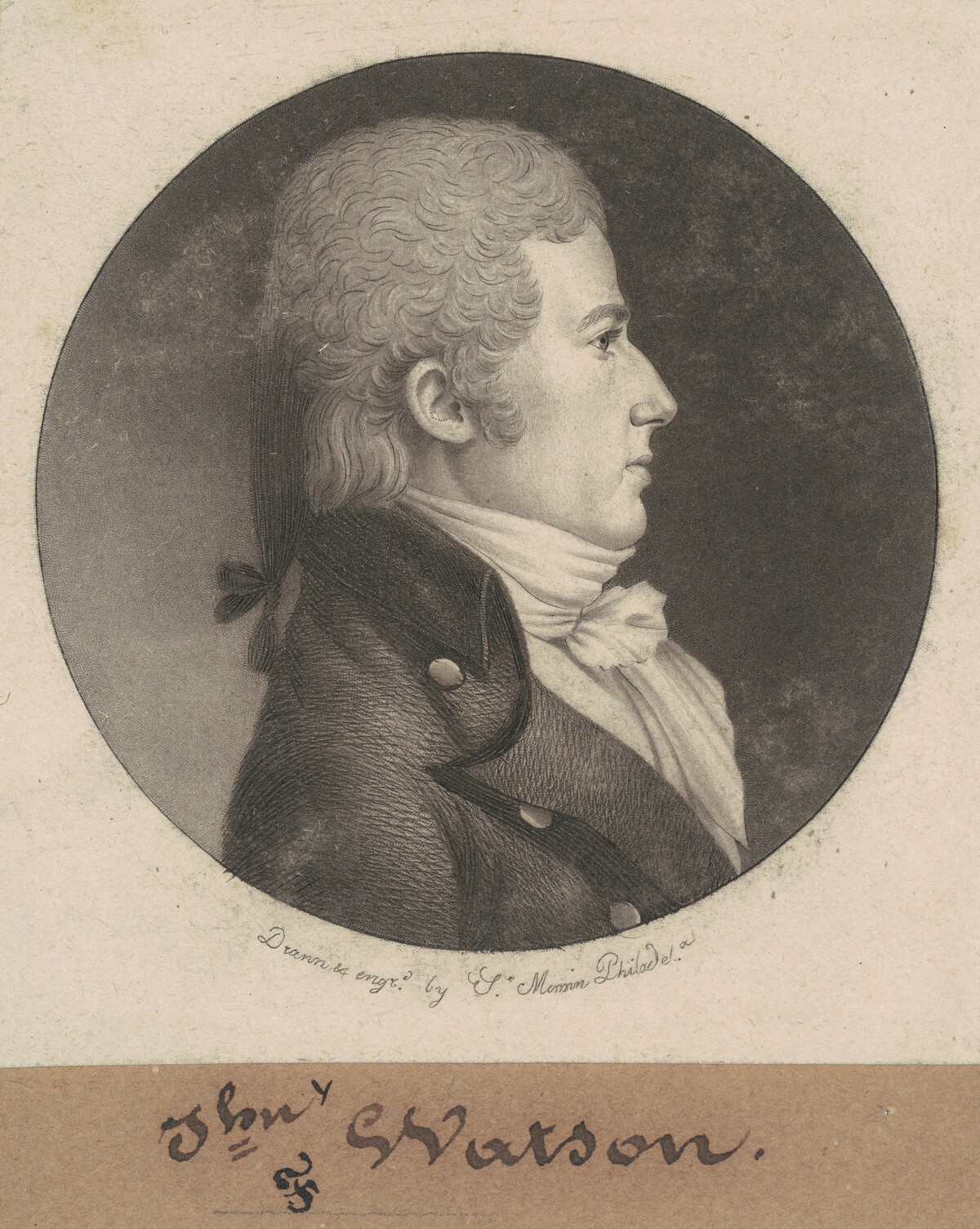John Watson by Charles B. J. Févret de Saint-Mémin