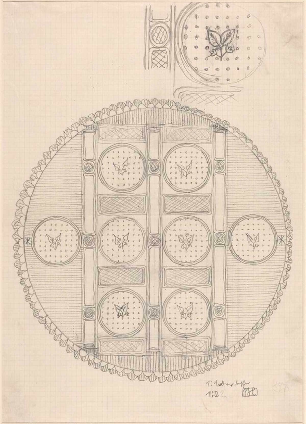 Circular Ornamental Design by Josef Hoffmann