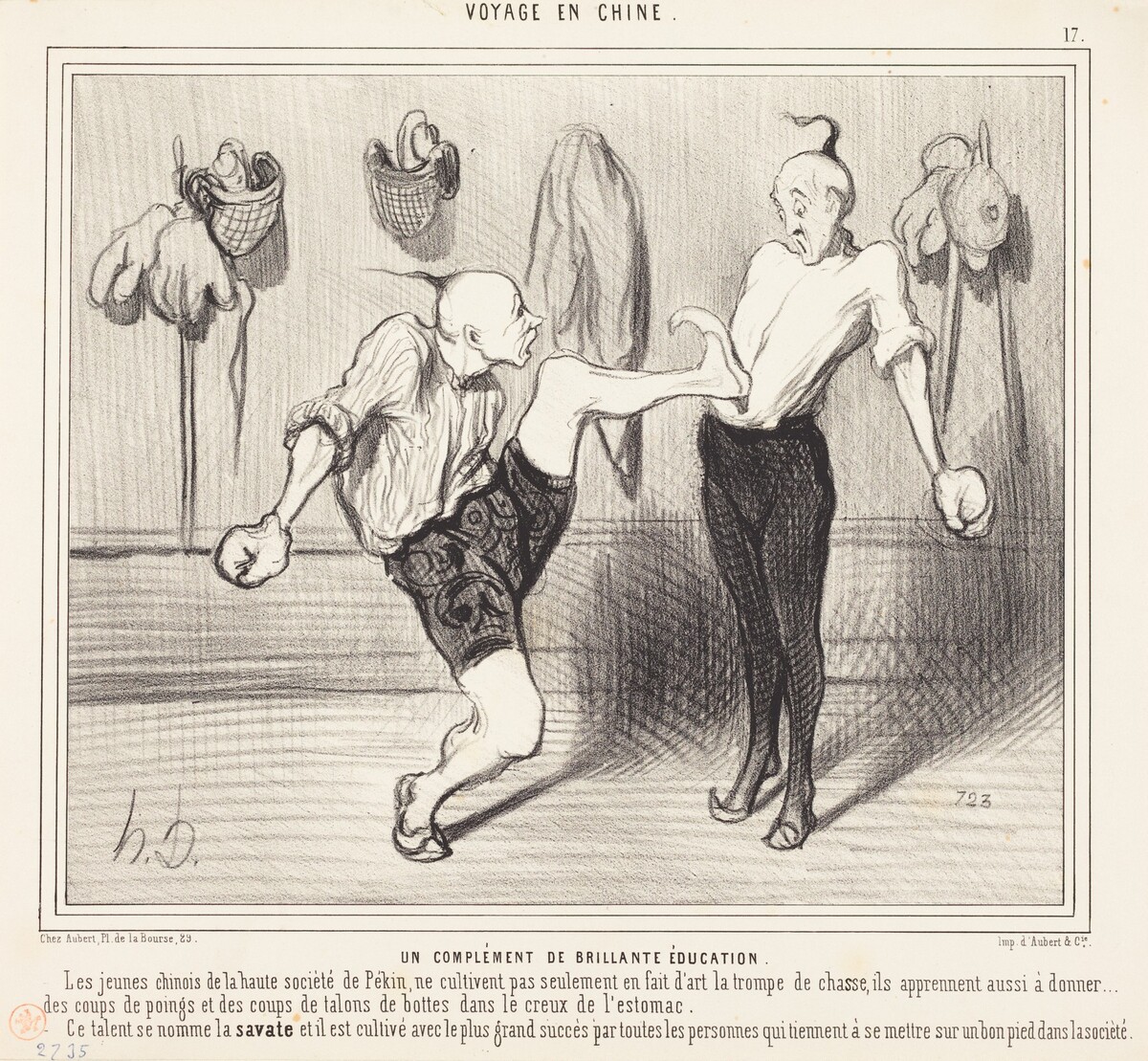 Un Complément de brillante éducation by Honoré Daumier