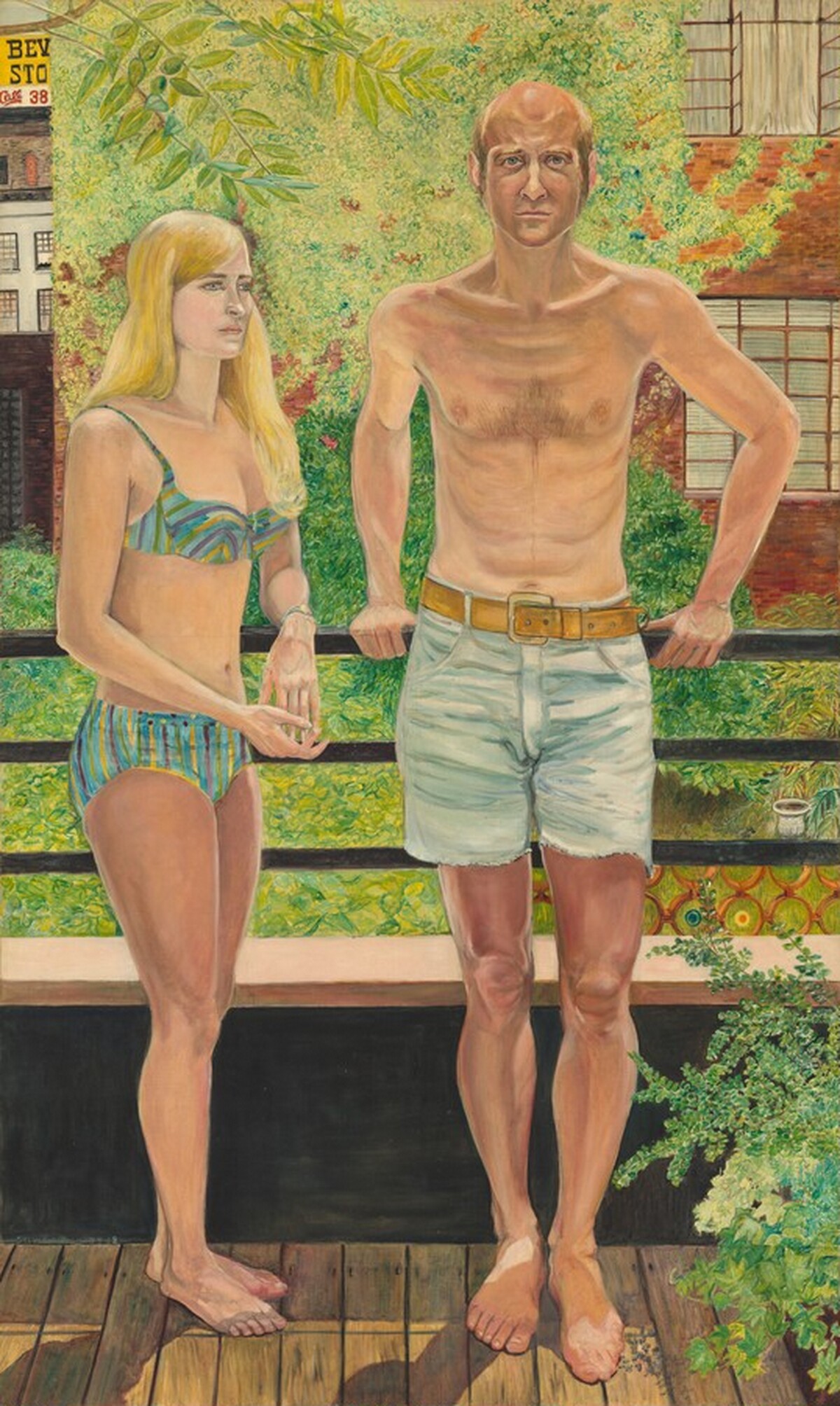 Manhattan Landscape with Figures by Sylvia Sleigh