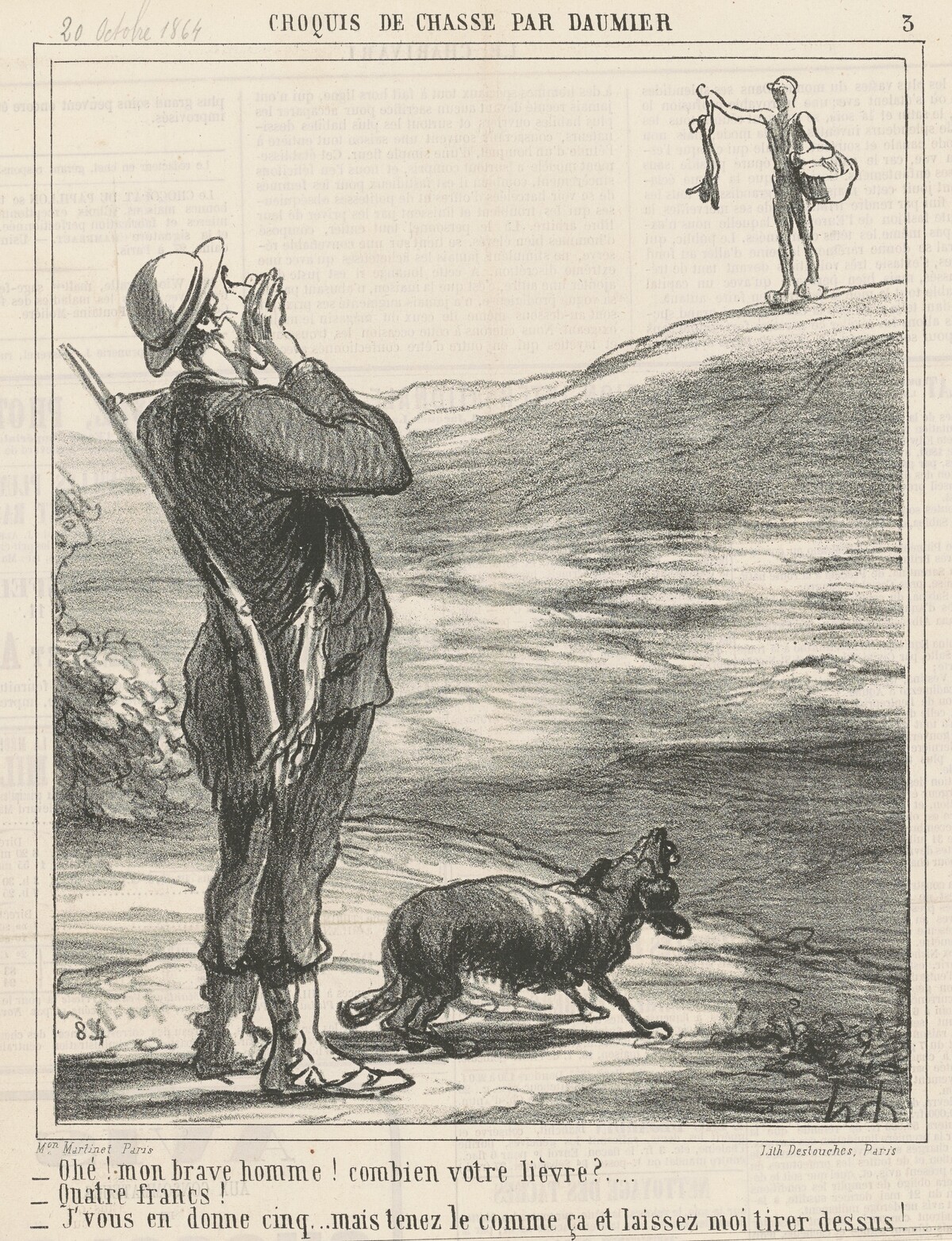 Ohé! ... Combien votre lievre? ... by Honoré Daumier