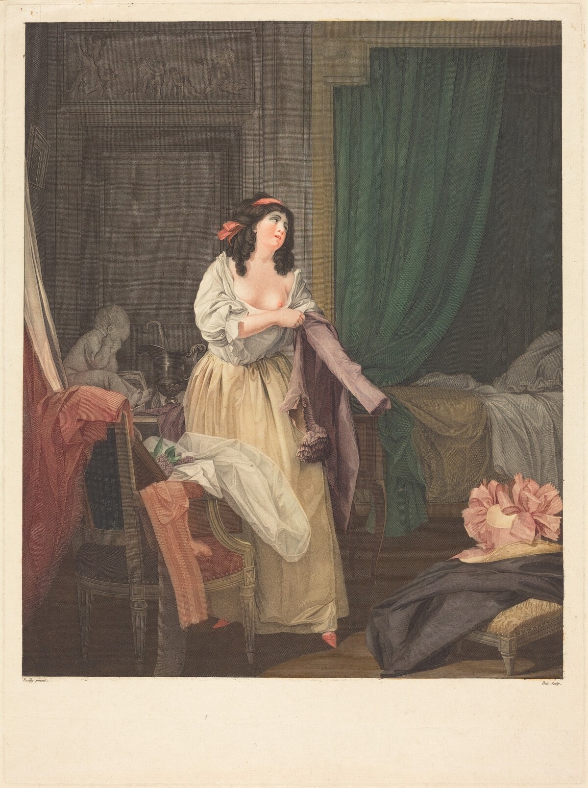 Que n'y est-il encore? by Louis Petit after Louis-Léopold Boilly