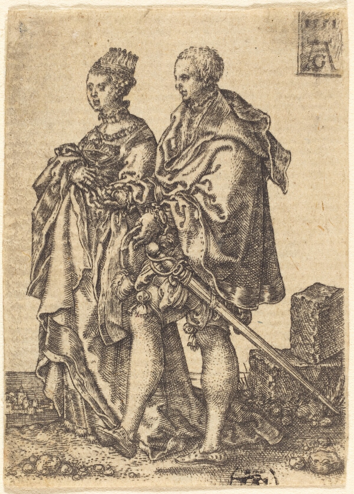 Dancing Couple by Heinrich Aldegrever