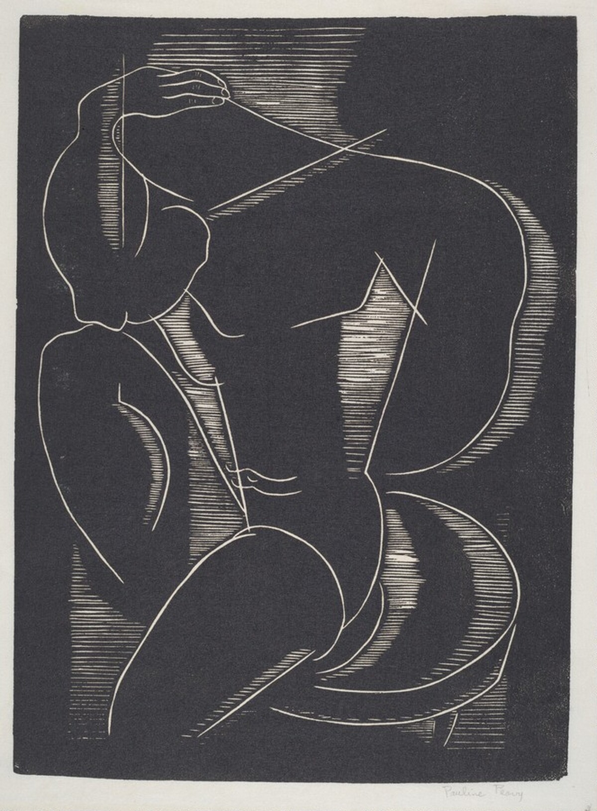Untitled (Male Nude) by Pauline White Peavy