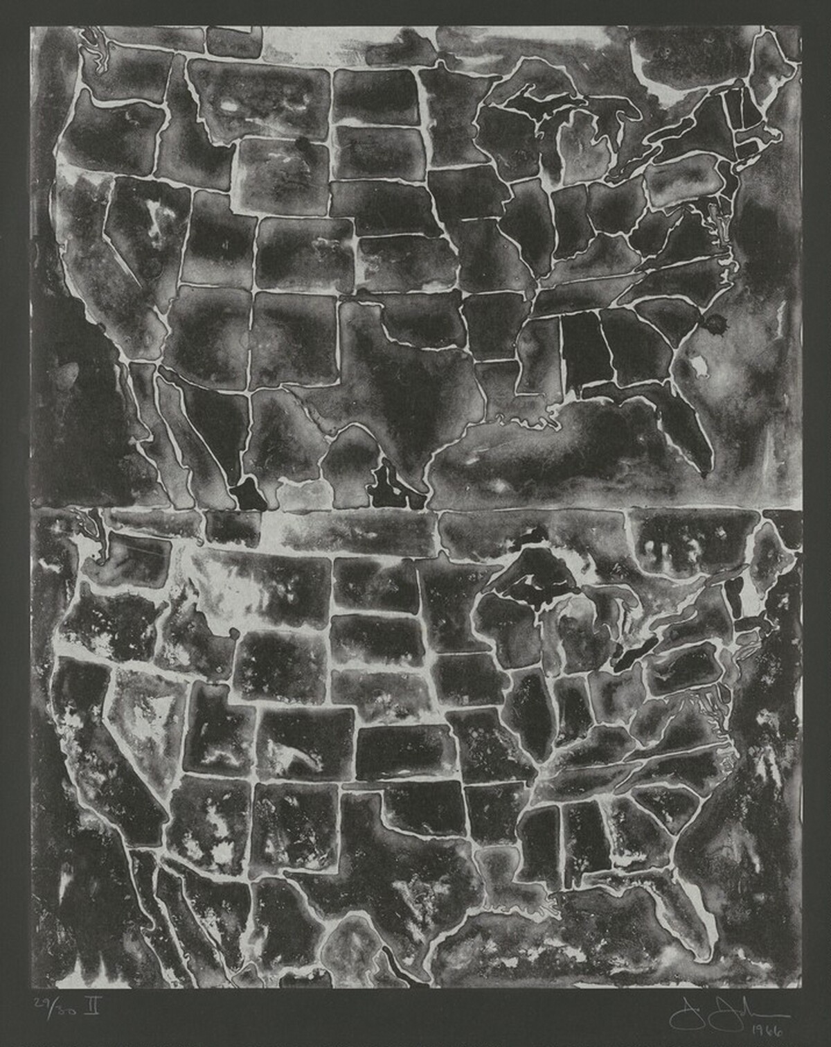 Two Maps II by Jasper Johns