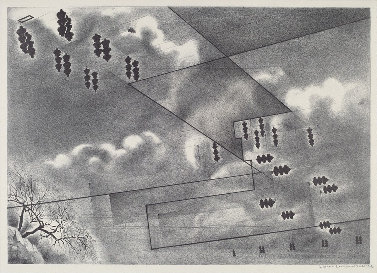Sky Overcast by Louis Lozowick