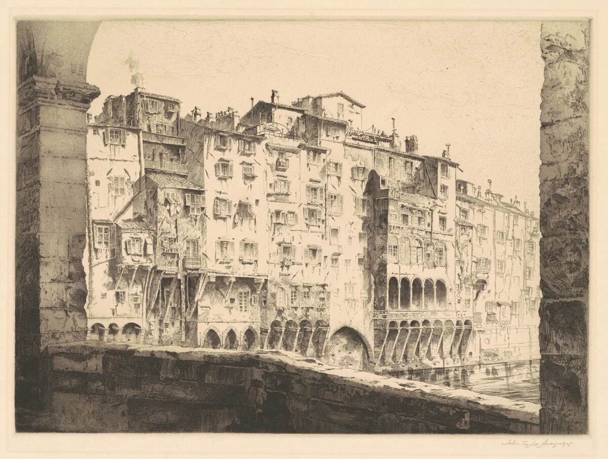 From the Ponte Vecchio, Florence by John Taylor Arms