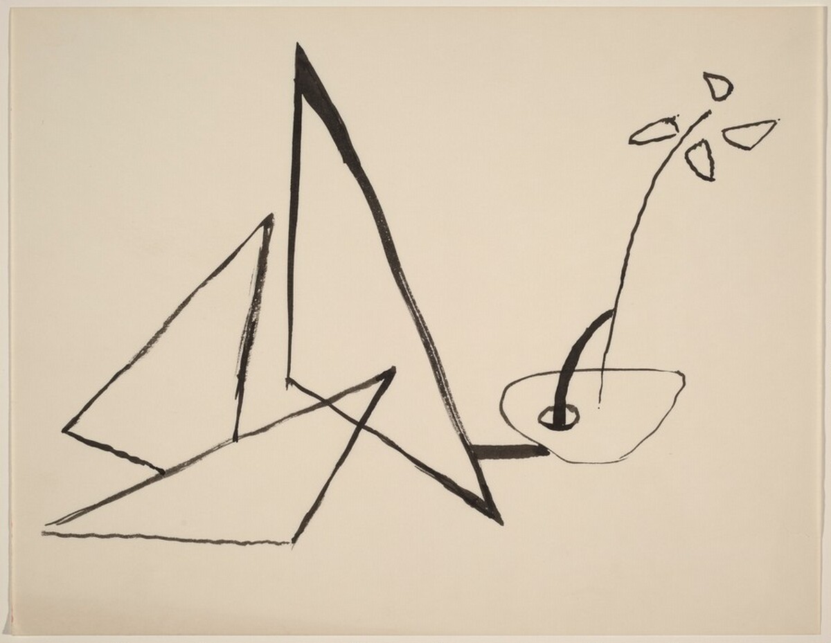 Sketch after "Four White Petals" by Alexander Calder