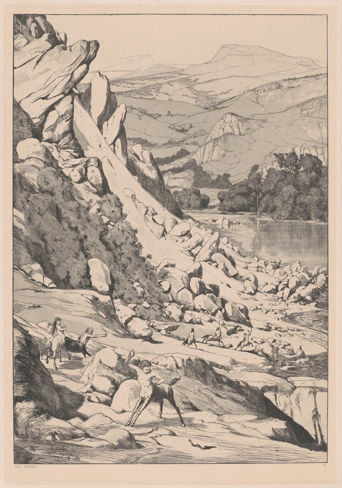 Landslide (Bergsturz) by Max Klinger