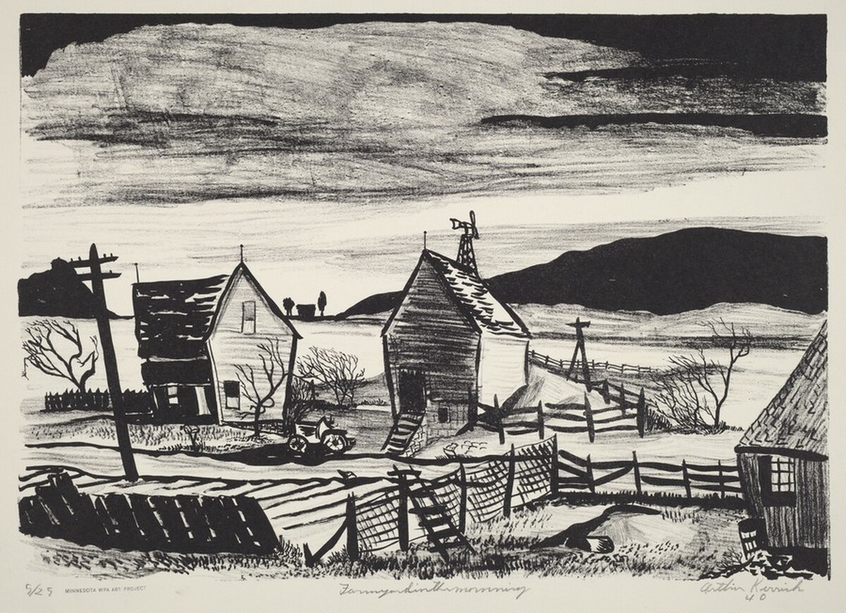Farmyard in the Morning by Arthur Kerrick