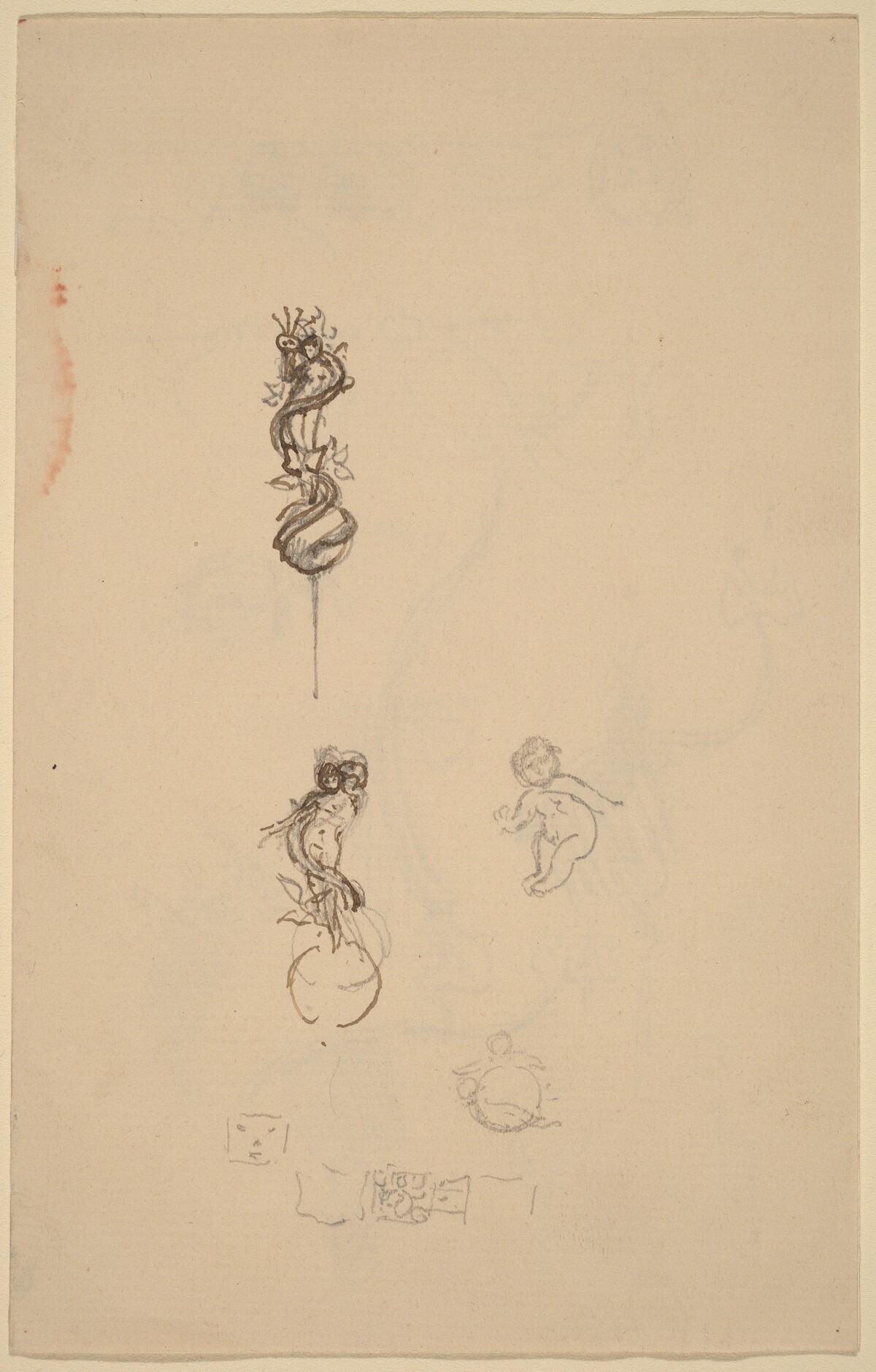 Studies for Jewelry Designs [recto] by Beatrix Godwin Whistler