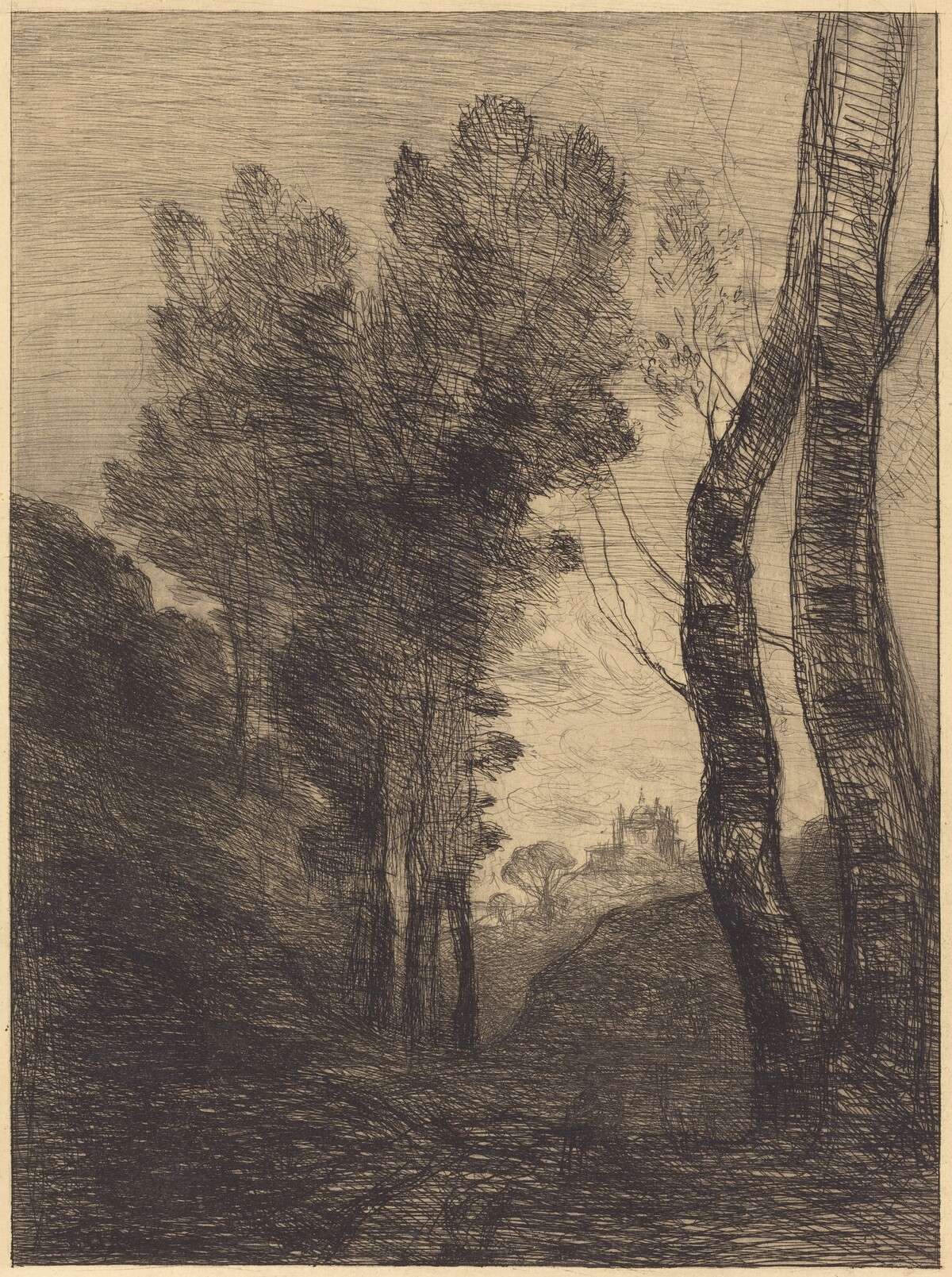Environs of Rome (Environs de Rome) by Jean-Baptiste-Camille Corot