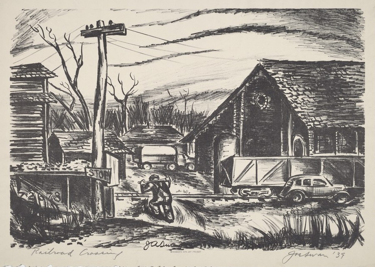 Railroad Crossing by Joseph Swan