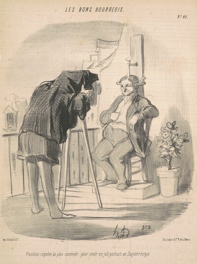 Position réputée la plus commode pour un portrait au daguerréotype