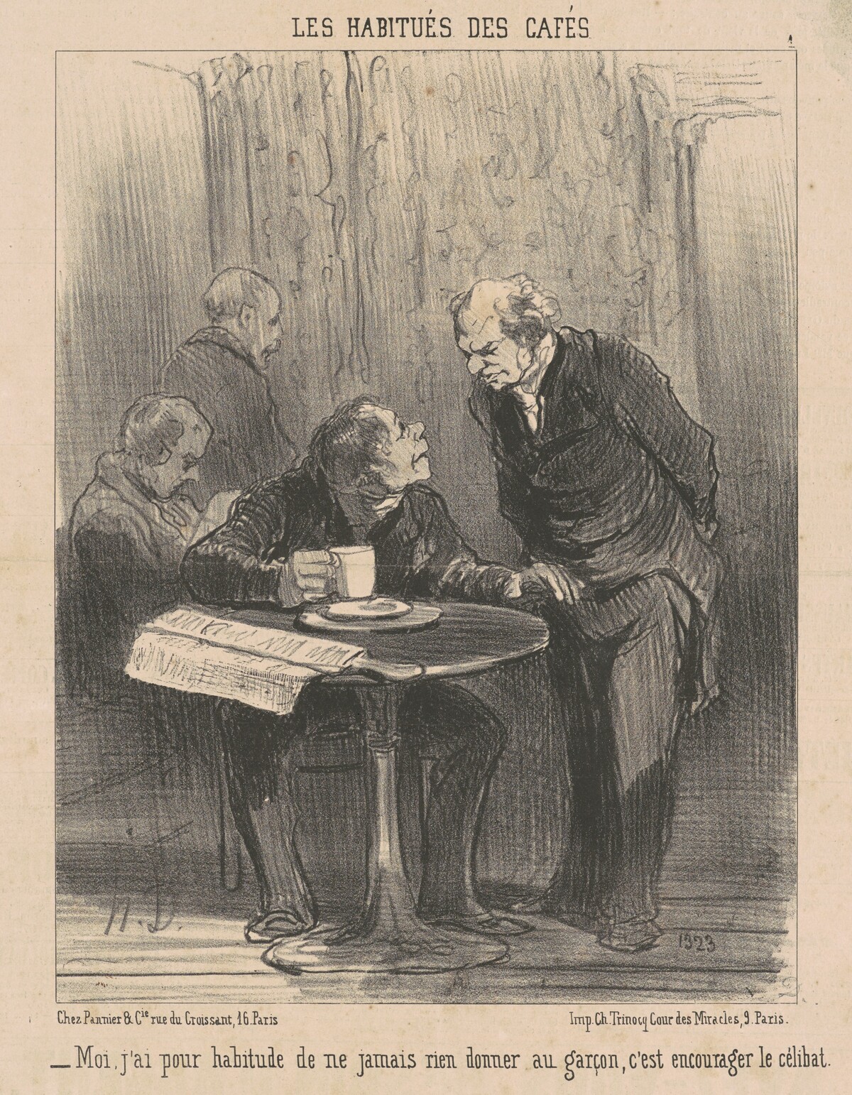 Moi,  j'ai habitude de ne ... rien donner by Honoré Daumier
