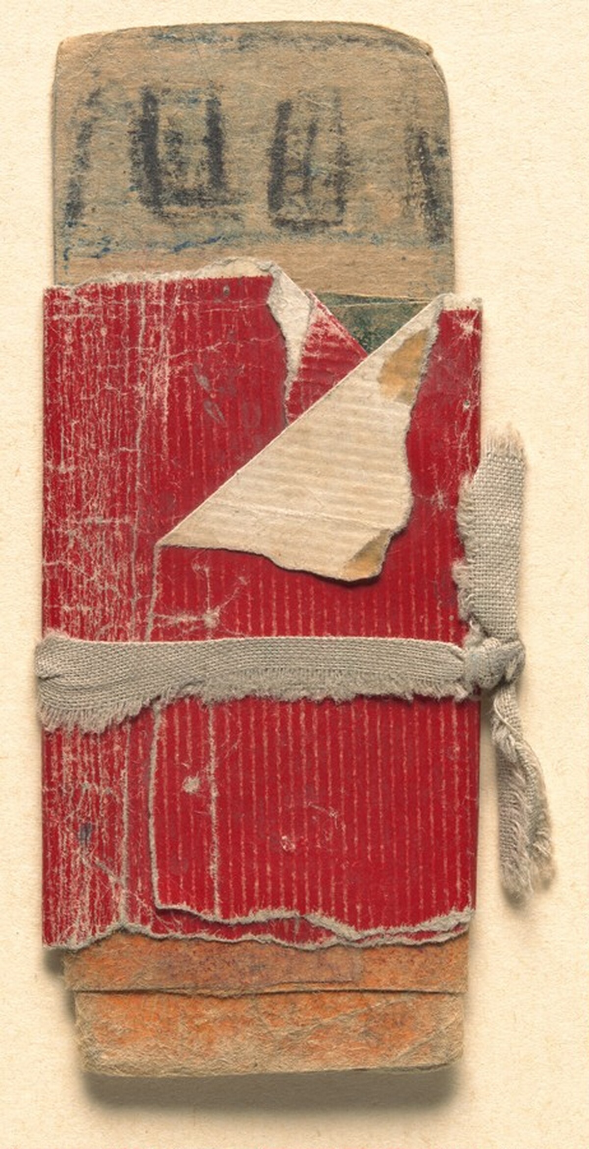 Untitled (Small Figure Dressed in Red) by James Castle