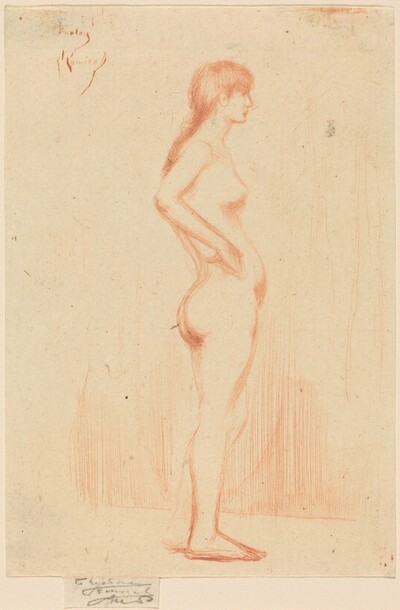 Study from the Nude of a Girl Standing