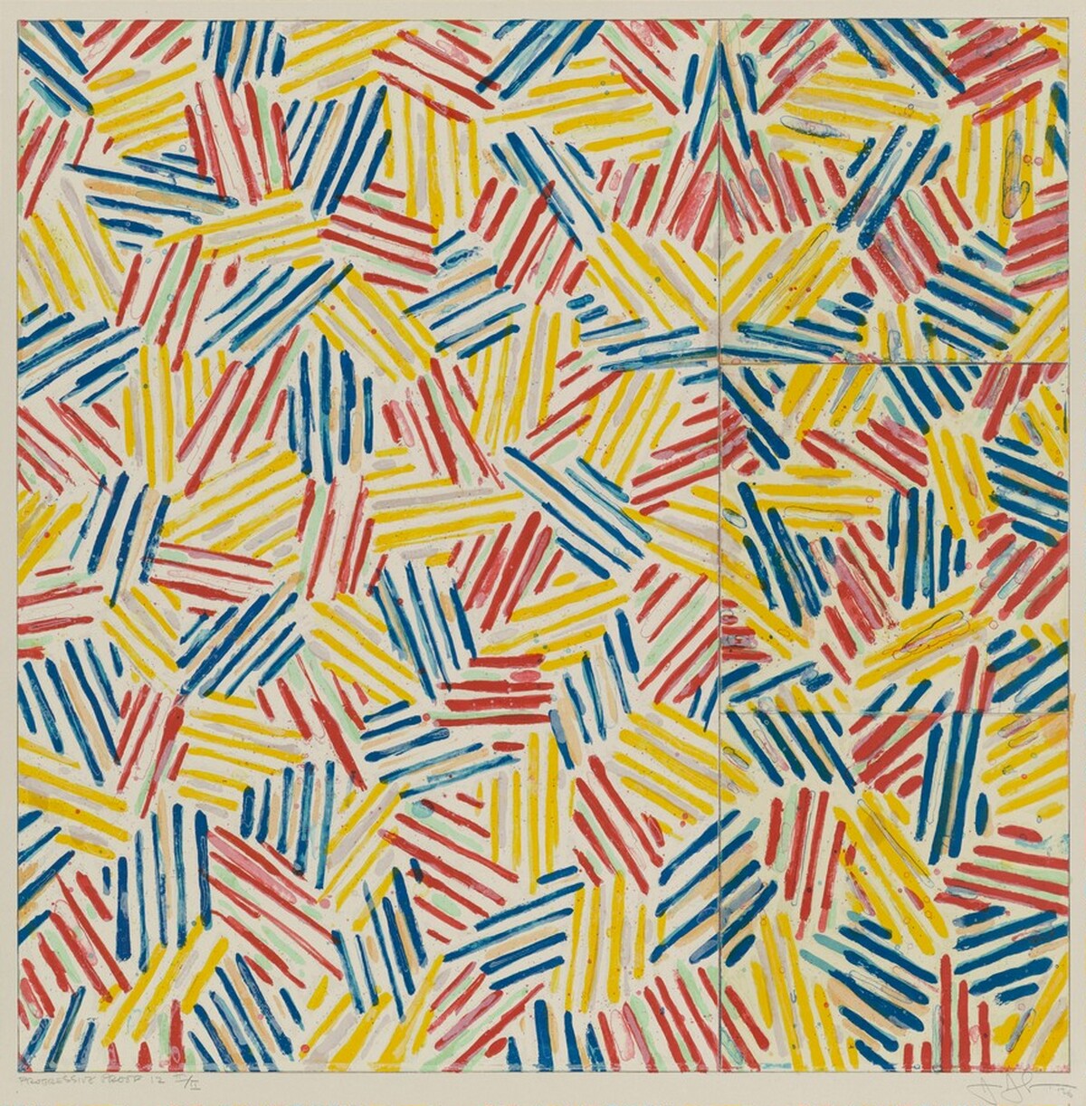 #6 (after 'Untitled 1975') [progressive proof 12] by Jasper Johns
