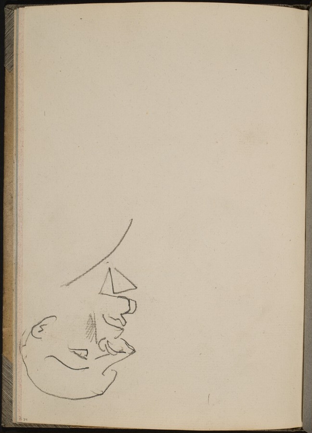 Männliches Gesicht  (Man's Face) [p. 34] by Max Beckmann