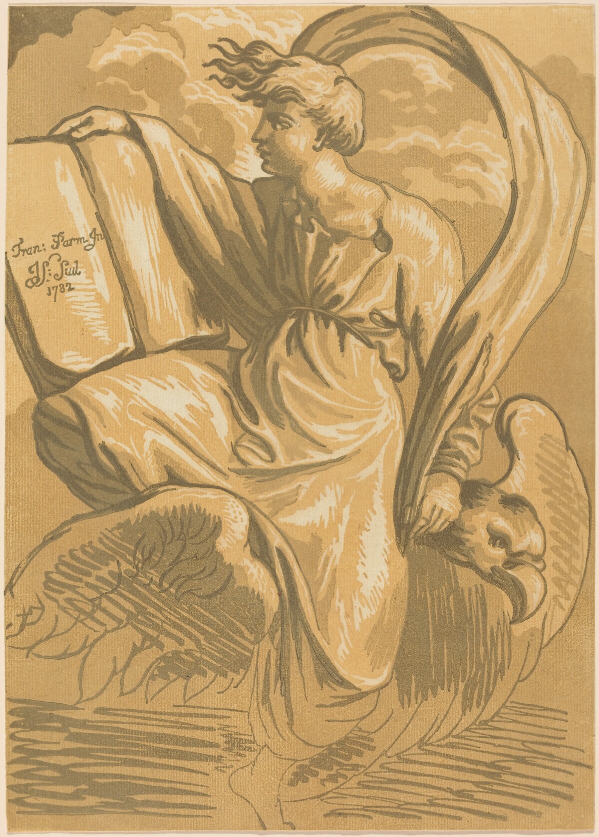 Saint John the Evangelist by John Skippe after Parmigianino