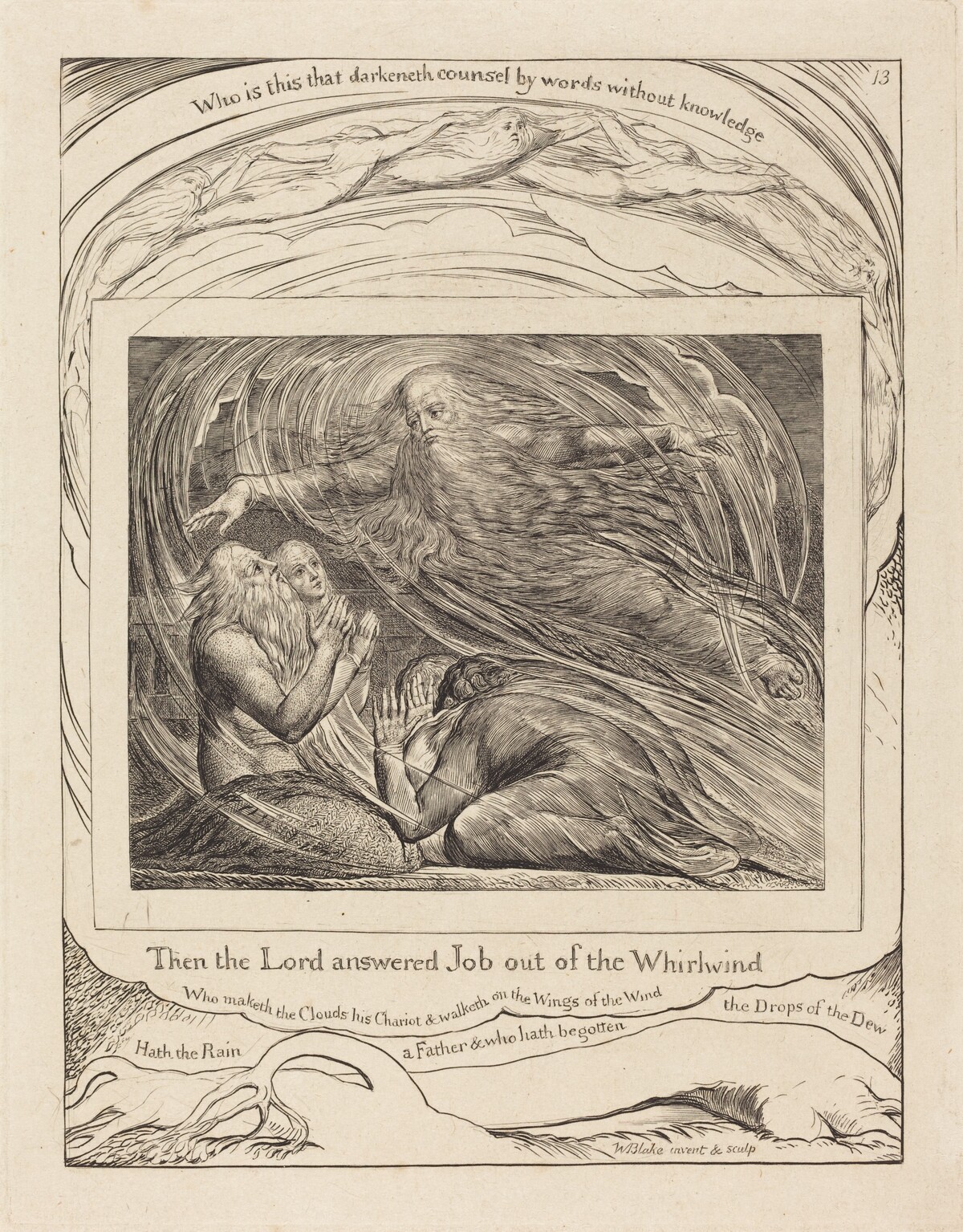 The Lord Answering Job out of the Whirlwind by William Blake