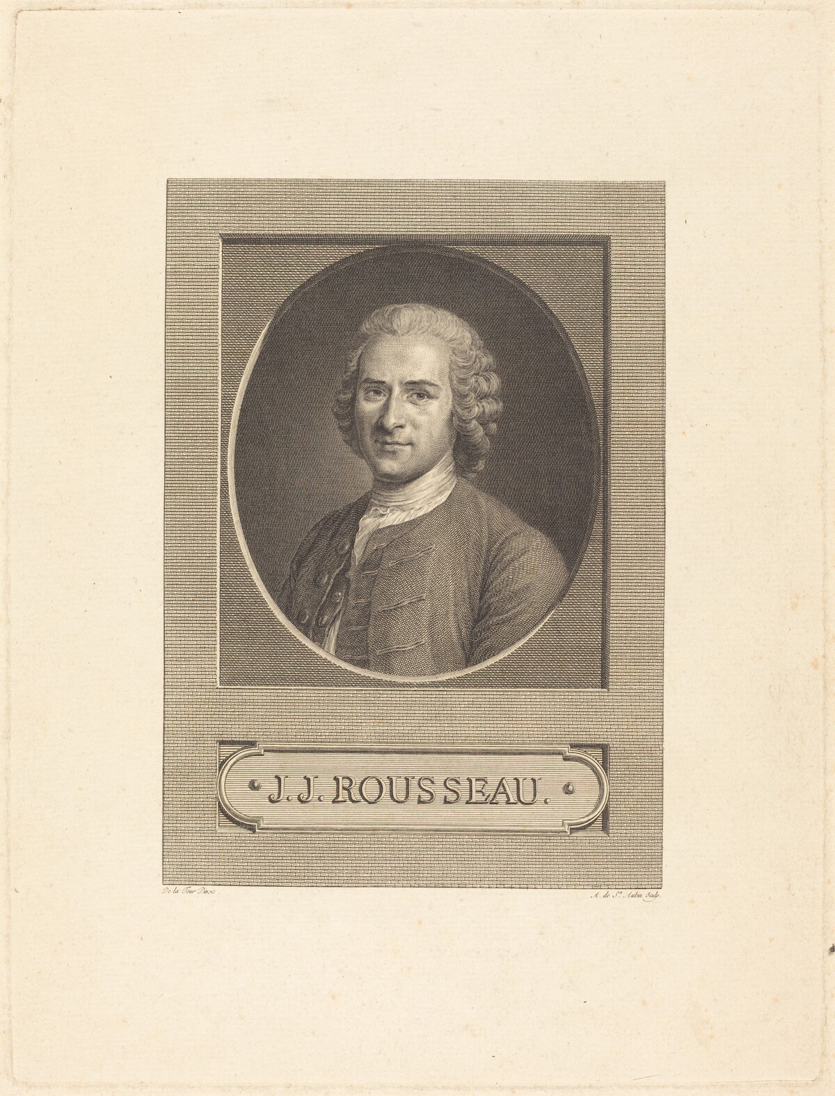 Frontispiece: J.J. Rousseau by Augustin de Saint-Aubin after Maurice-Quentin de La Tour