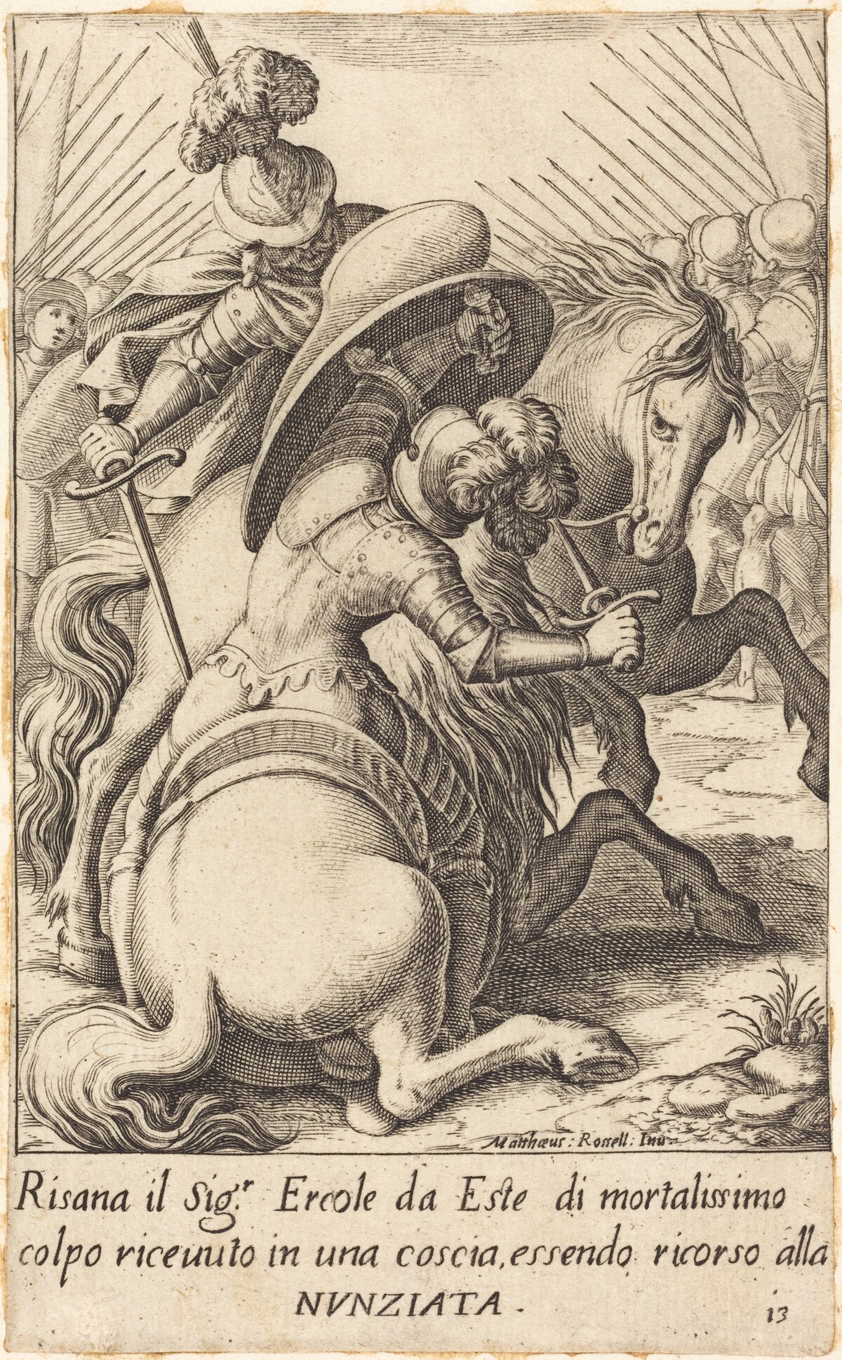 Hercule d'Este by Jacques Callot after Matteo Rosselli