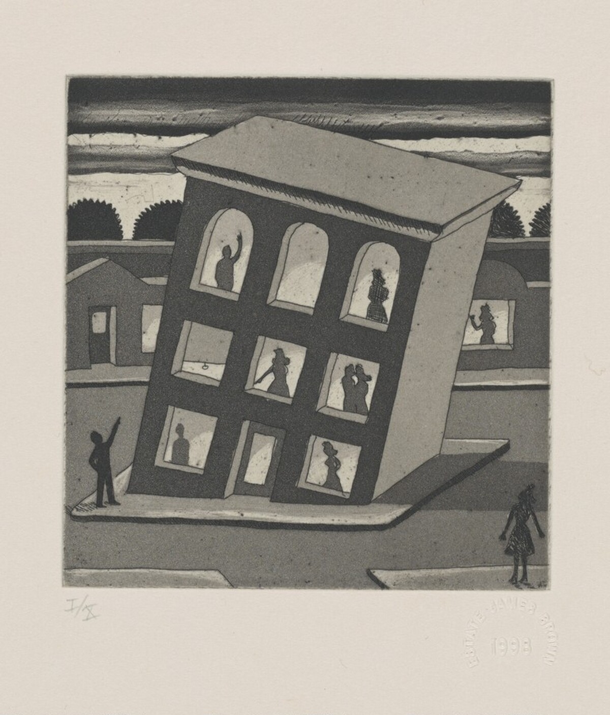 Study for "Standing While All Around Are Sinking" by Roger Brown