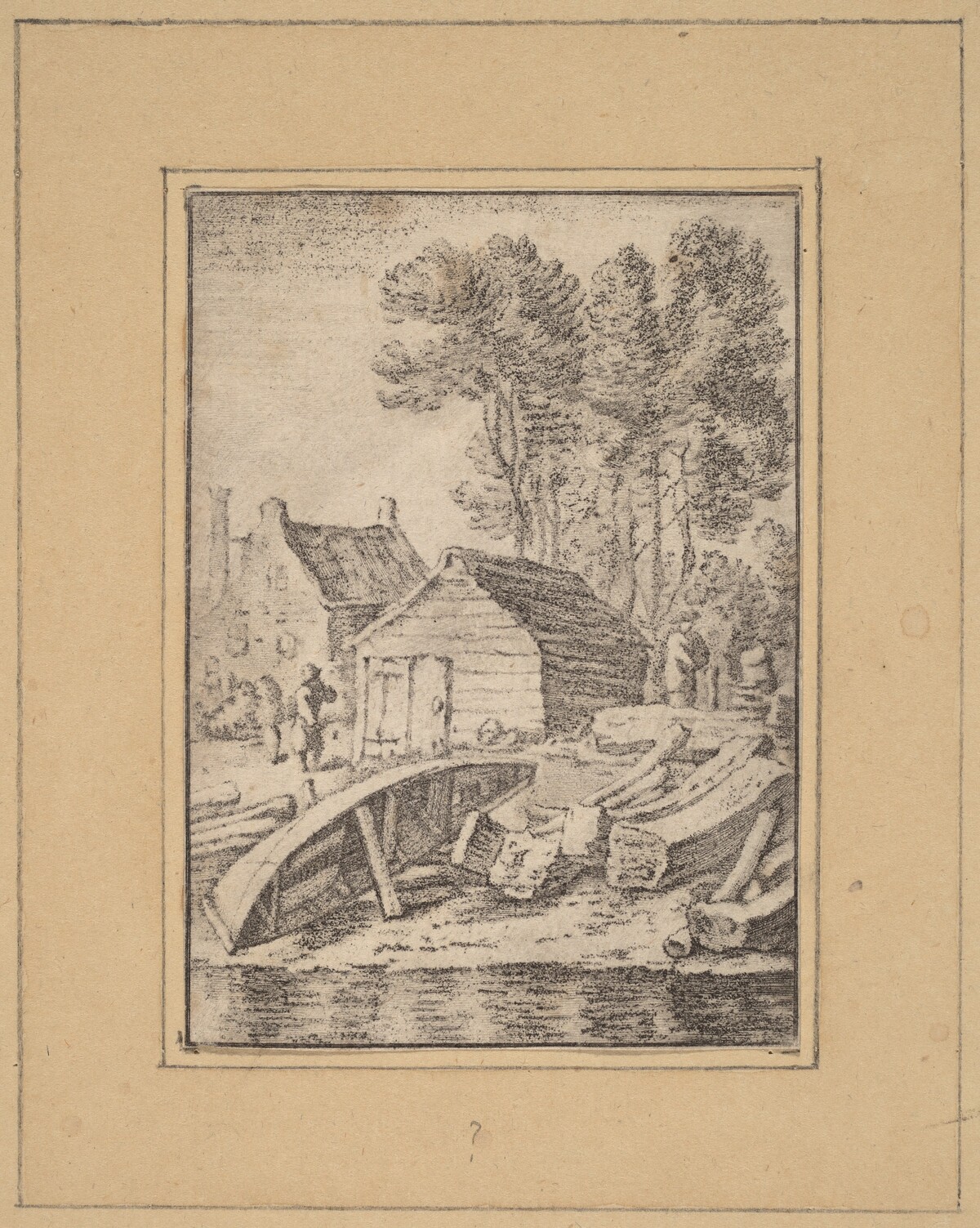 Shipyard by Cornelis Ploos van Amstel after Herman Saftleven
