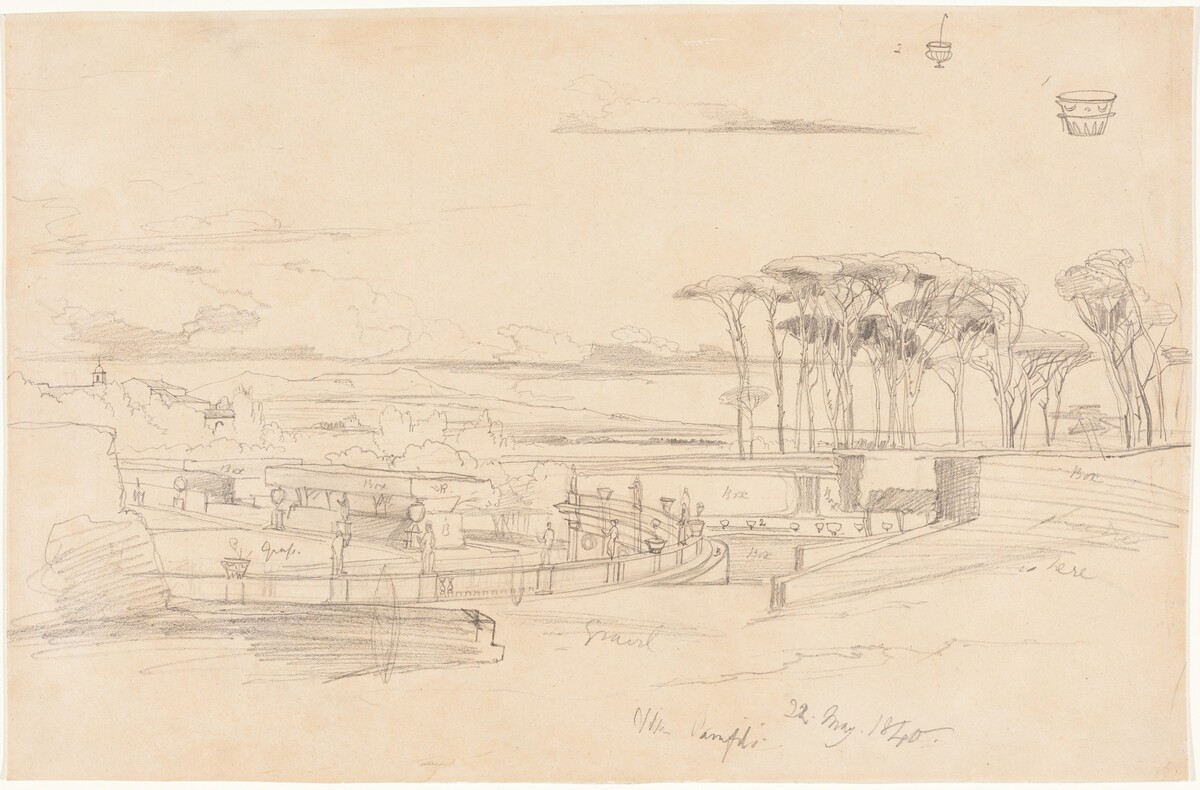 Villa Pamphili by Edward Lear