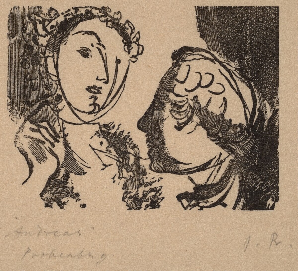 Illustration to V. Hofmannsthal, "Andreas" by Imre Reiner