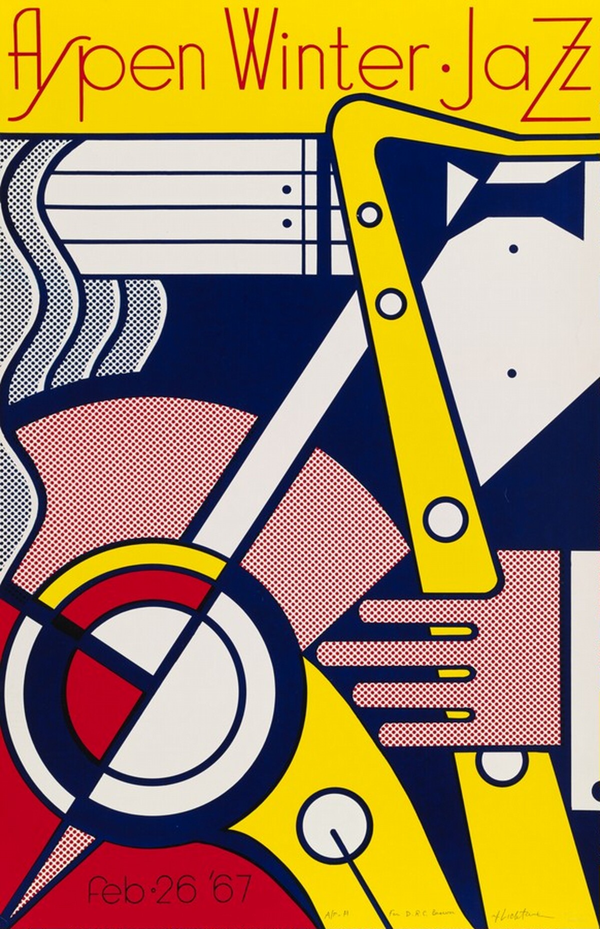 Aspen Winter Jazz Poster by Roy Lichtenstein