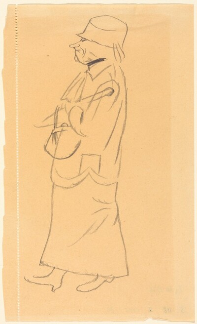 A Woman Walking to the Left