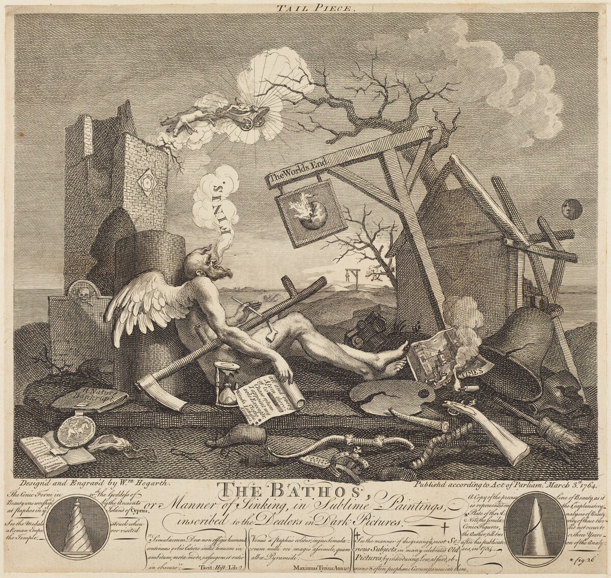 Tailpiece, or The Bathos by William Hogarth
