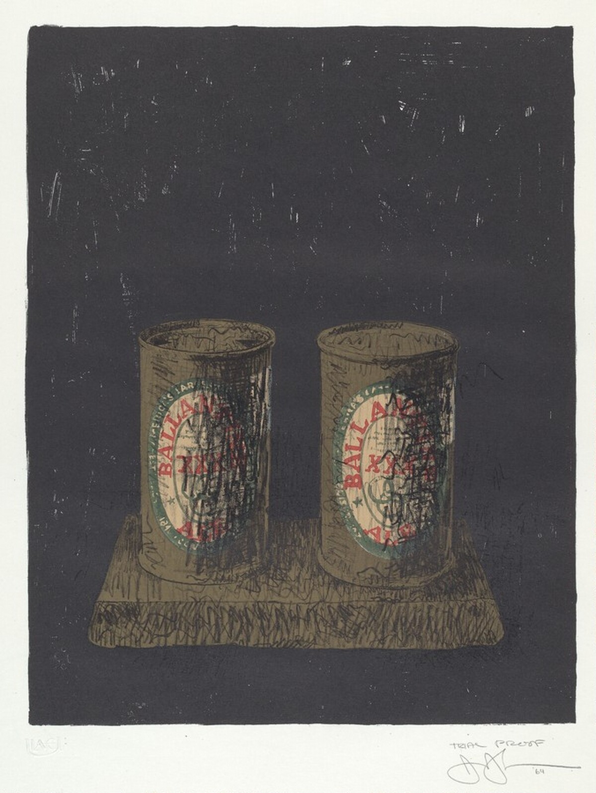 Ale Cans [trial proof] by Jasper Johns
