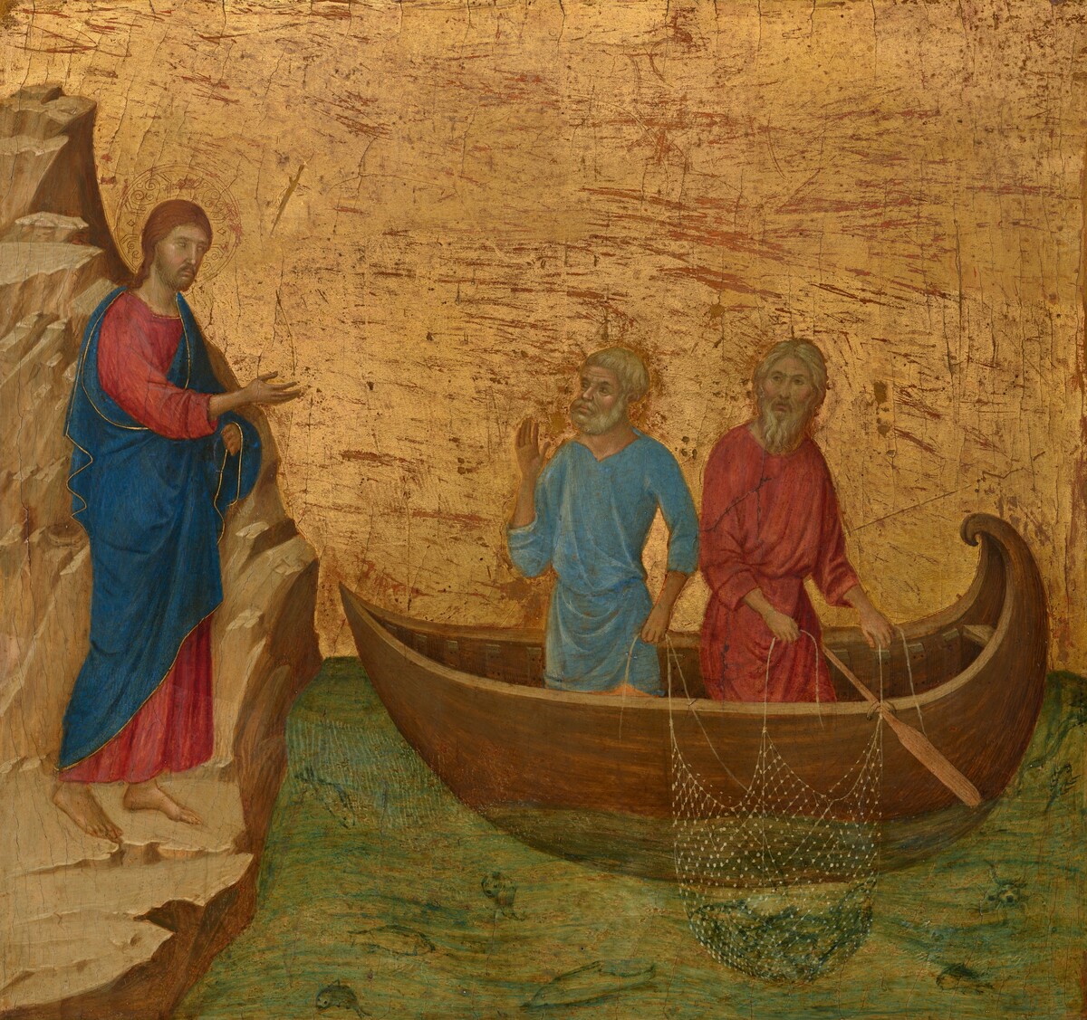 The Calling of the Apostles Peter and Andrew by Duccio di Buoninsegna