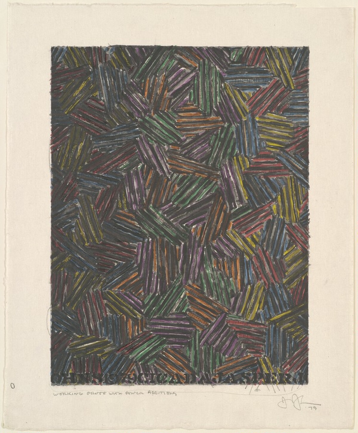 Cicada II [working proof] by Jasper Johns