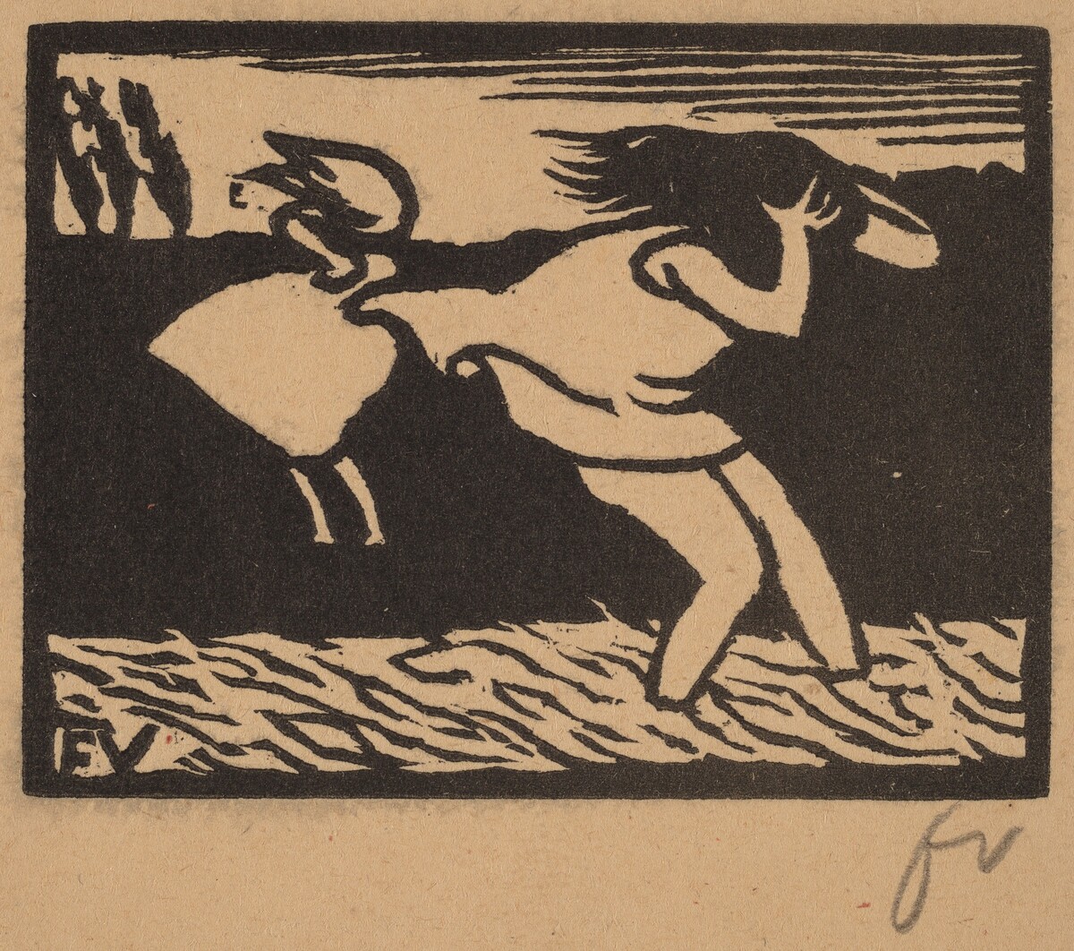 Bathers Caught in a Storm (Les baigneuses surprises par l'orage) by Félix Vallotton