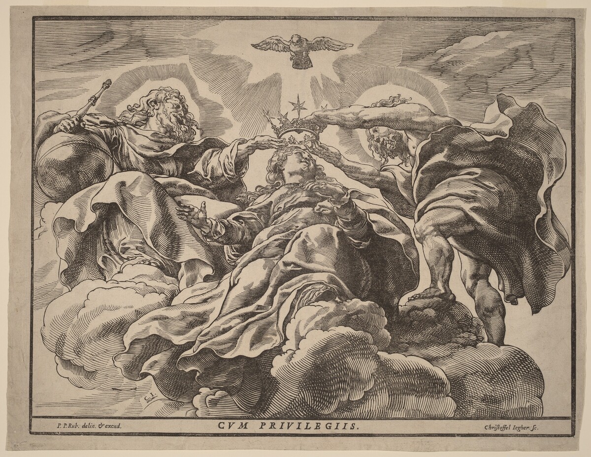 Coronation of the Virgin by Christoffel Jegher after Sir Peter Paul Rubens