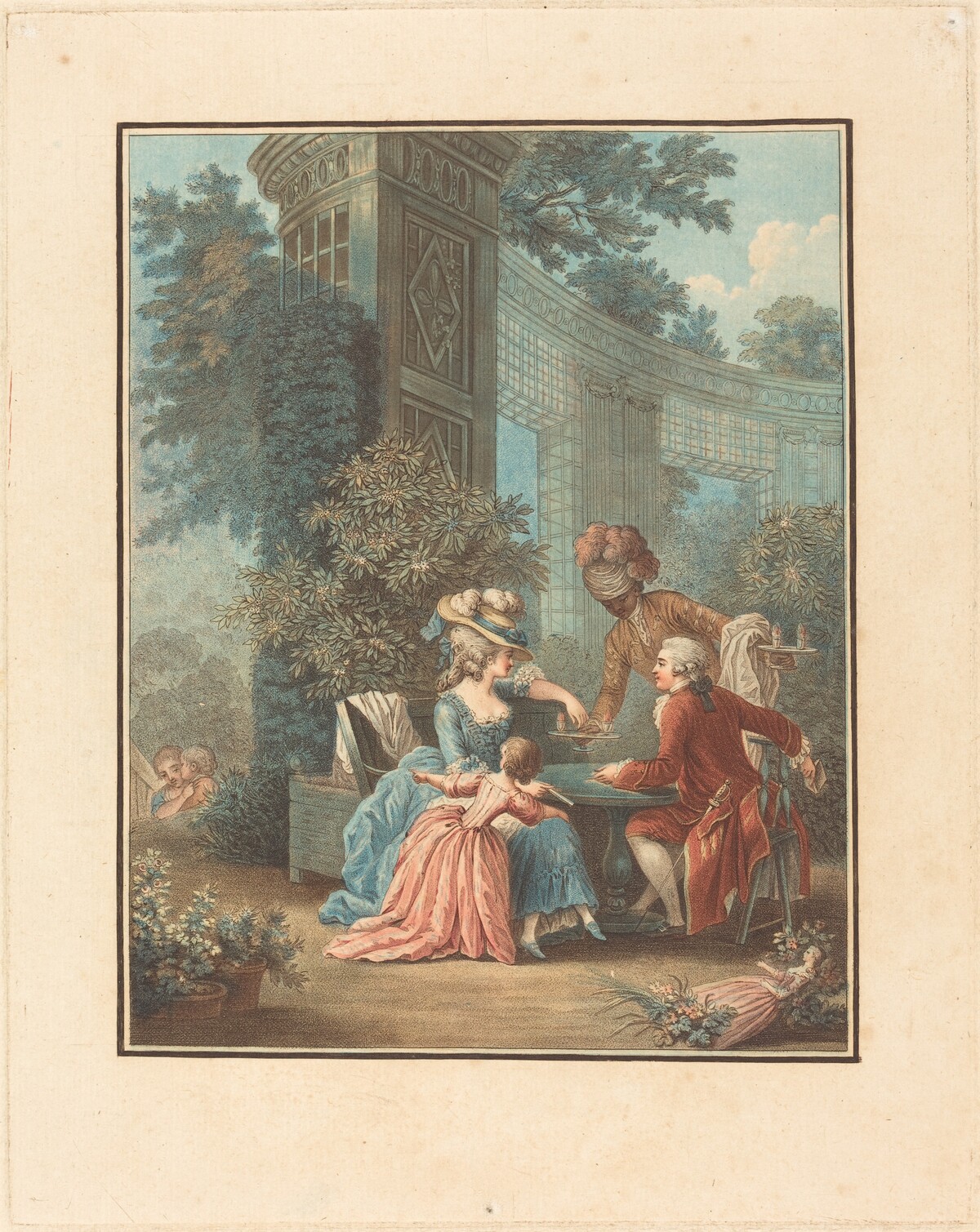 Le Goûter by Louis-Marin Bonnet after Pierre-Antoine Baudouin