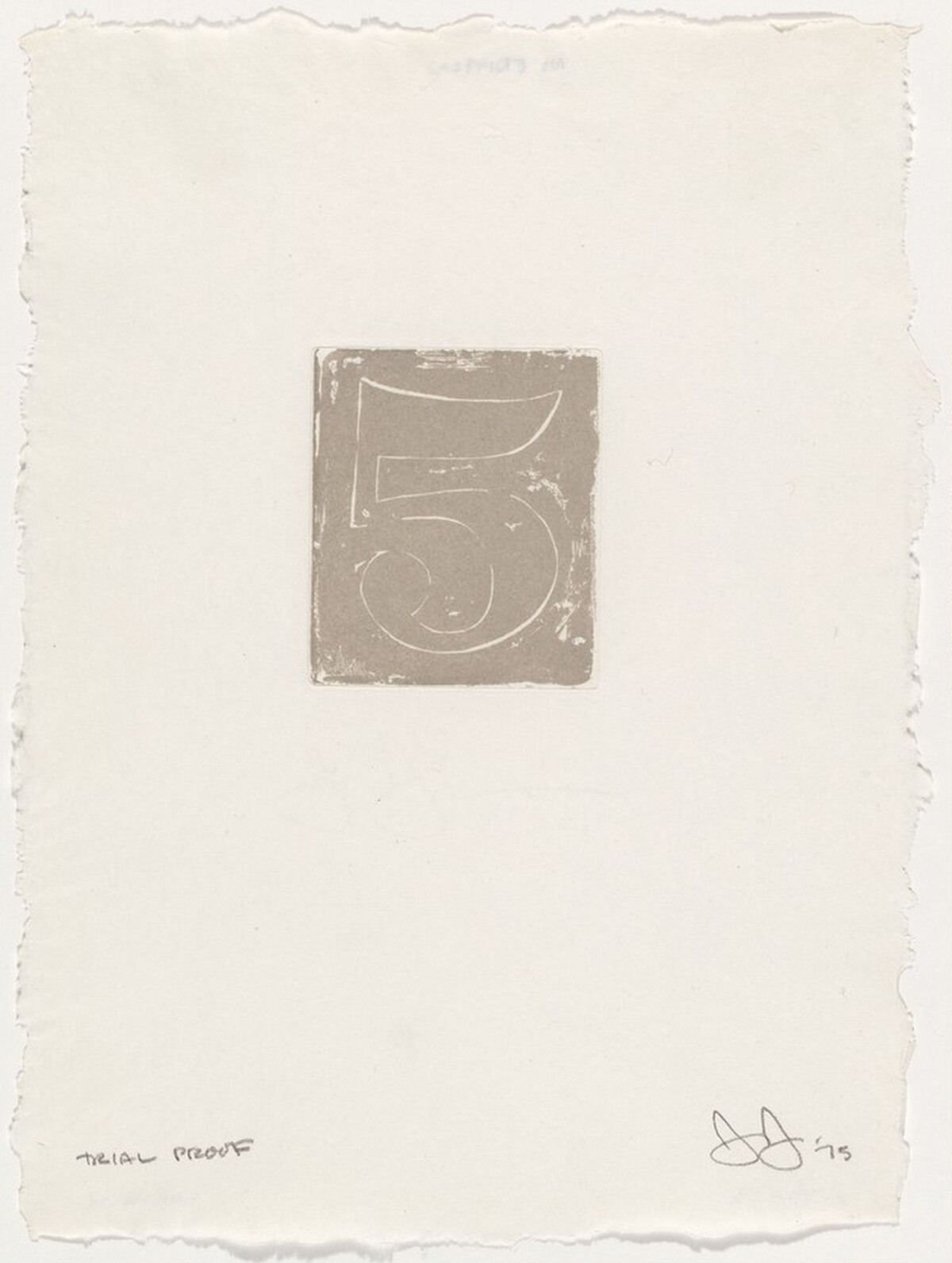 5 [trial proof] by Jasper Johns