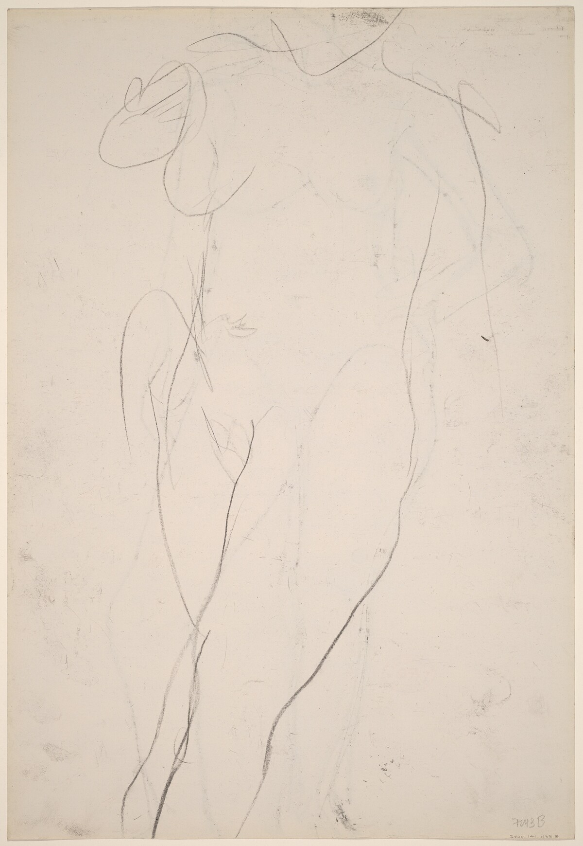 Untitled [striding female nude] [verso] by Richard Diebenkorn