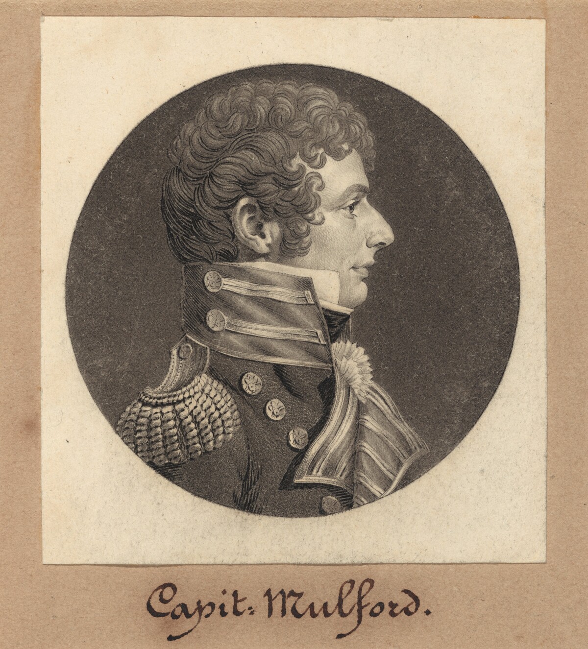 Captain Clarence Mulford by Charles B. J. Févret de Saint-Mémin