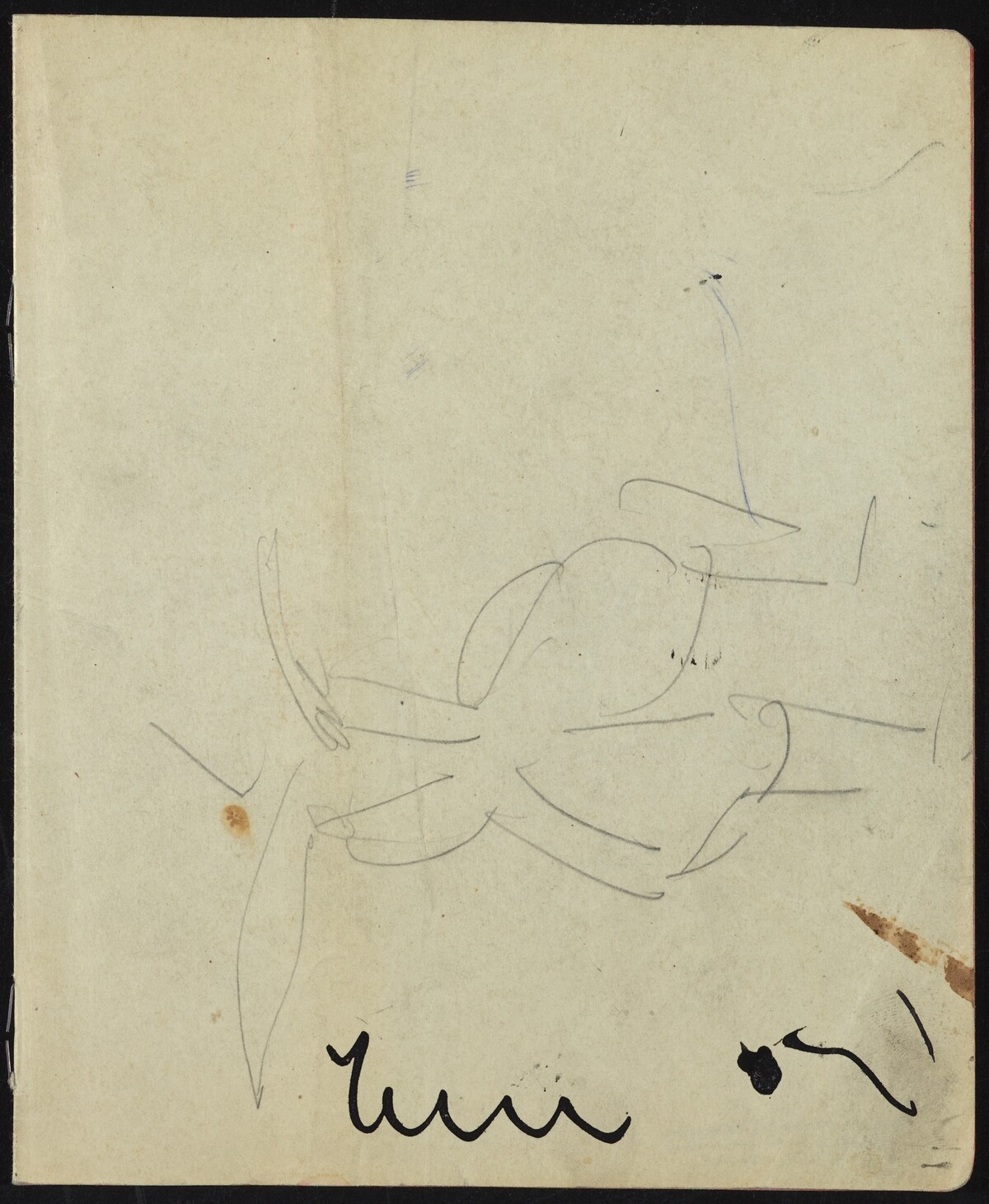 Dancers and Performers  (Page from a Sketchbook) by Ernst Ludwig Kirchner