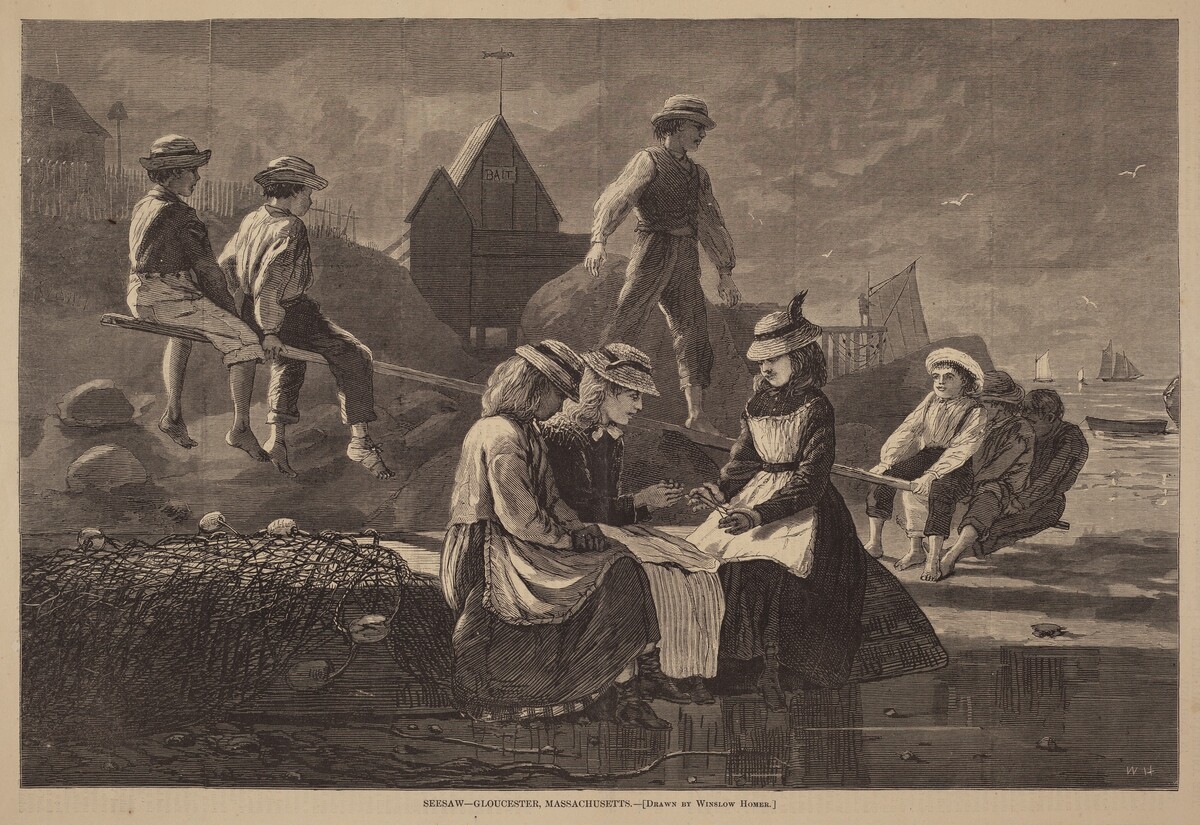 Seesaw - Gloucester, Massachusetts by after Winslow Homer