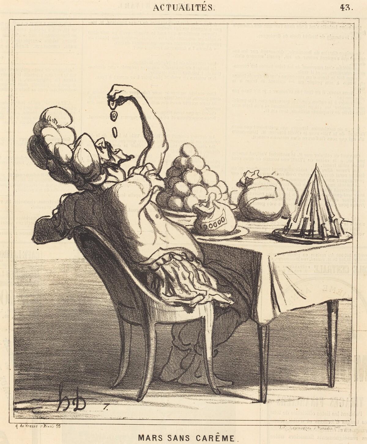 Mars sans carême by Honoré Daumier