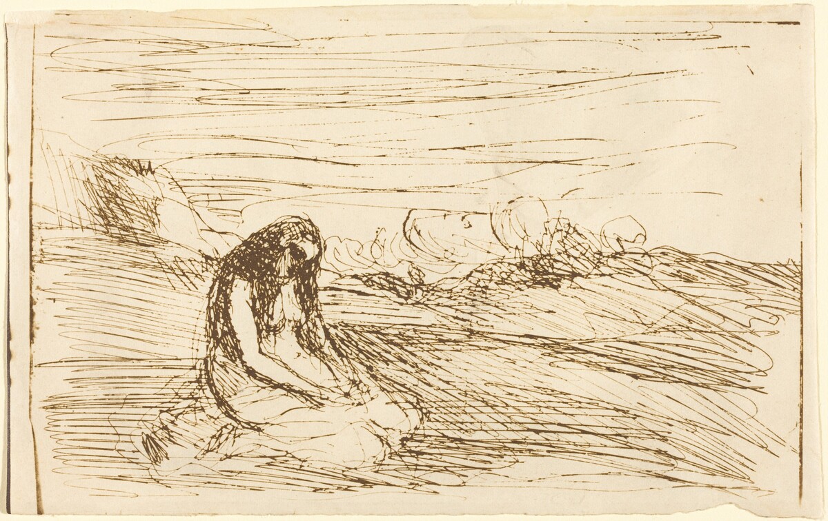 Mary Magdalene in Meditation (Madeleine en meditation) by Jean-Baptiste-Camille Corot