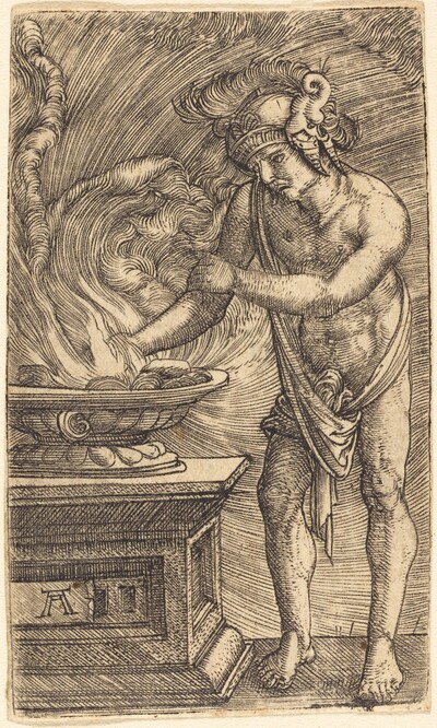 Mucius Scaevola Burning His Hand