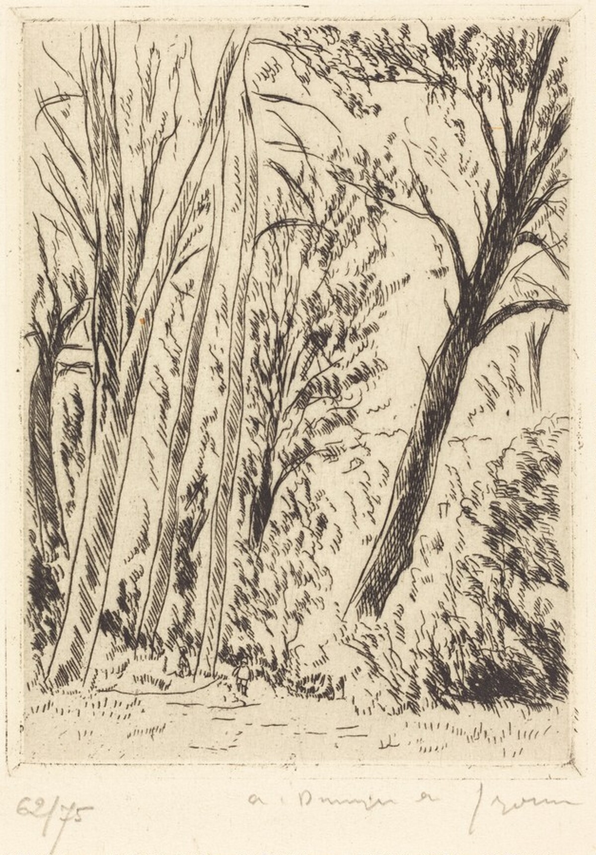 Leaning Tree, Chaville (Chaville, l'arbre penche) by André Dunoyer de Segonzac